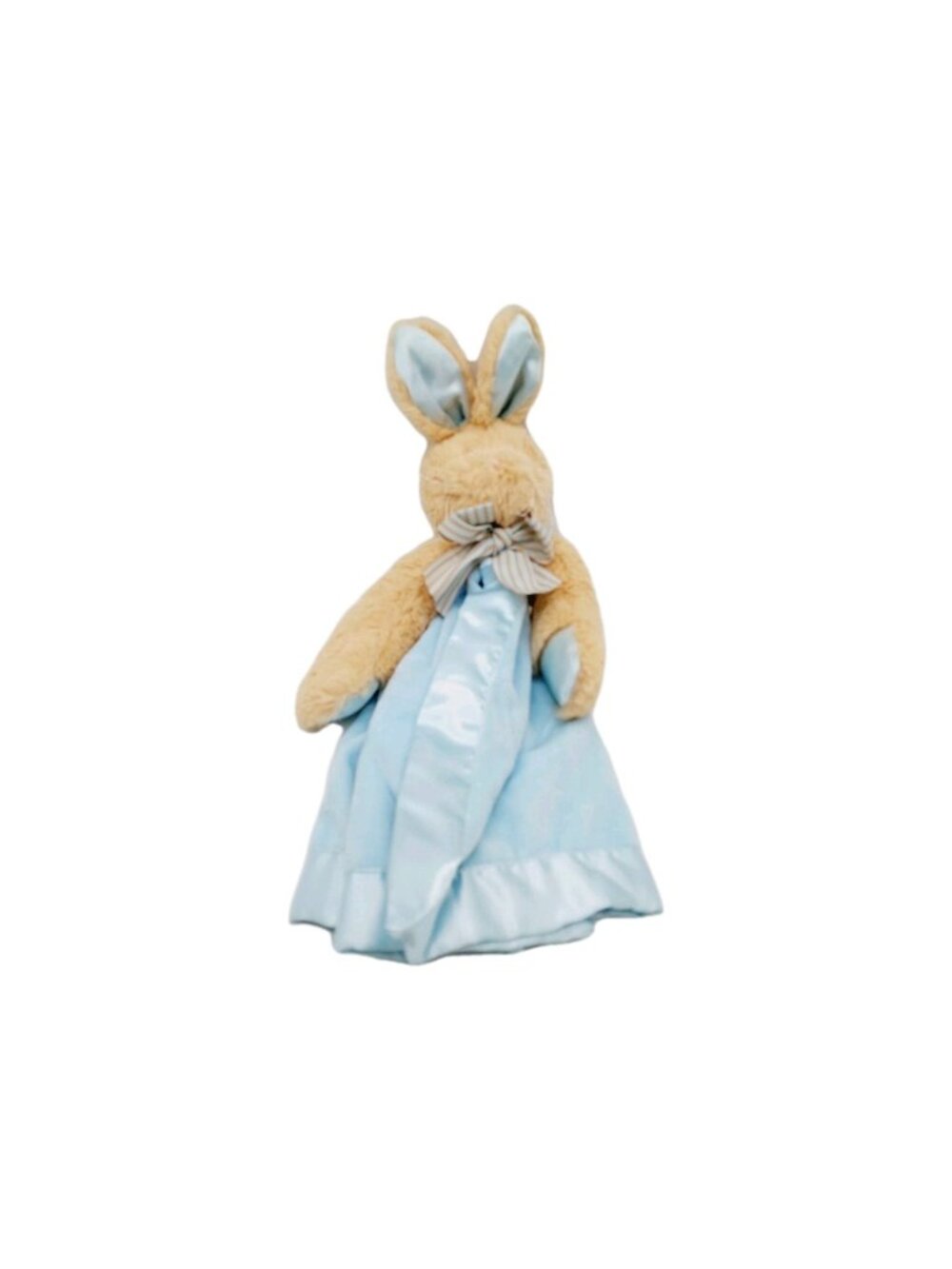 Bearington Baby Bunny Rabbit Plush Stuffed Lovey Blue Security Blanket Easter